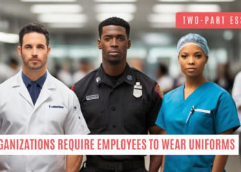 IELTS Two Part Essay : organizations require employees to wear uniforms